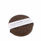 Smoked Cork Coasters, Set of 4