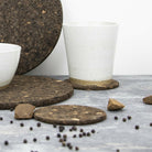 Smoked Cork Coasters, Set of 4