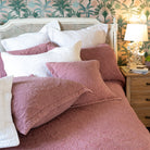 Stonewash Cotton Bedspread, Dark Pink Single 190 x 260 cm,One Size 250 x 260 cm - to fit Double or King Size bed,Superking 305 x 280 cm