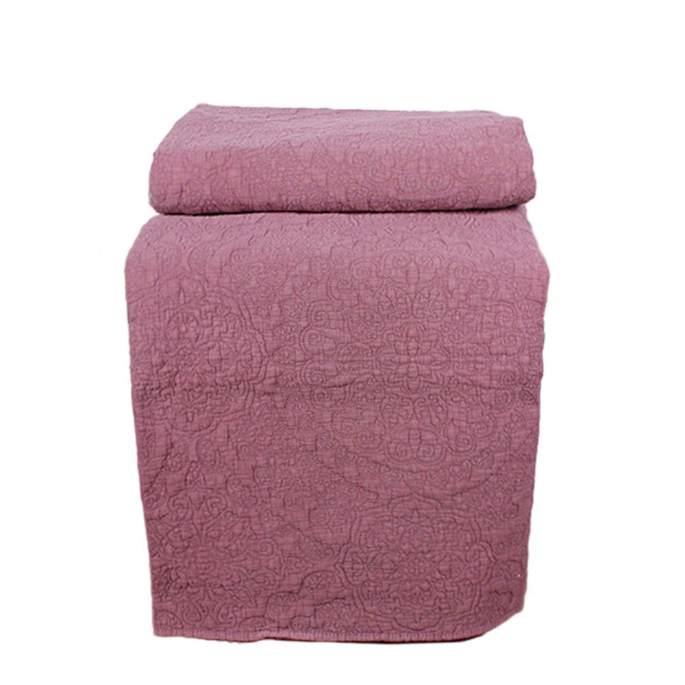 Stonewash Cotton Bedspread, Dark Pink Single 190 x 260 cm,One Size 250 x 260 cm - to fit Double or King Size bed,Superking 305 x 280 cm