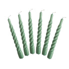 Twisted Taper Candle Linen,Turquoise,Raspberry,Pink,Orange,Ivory,Red