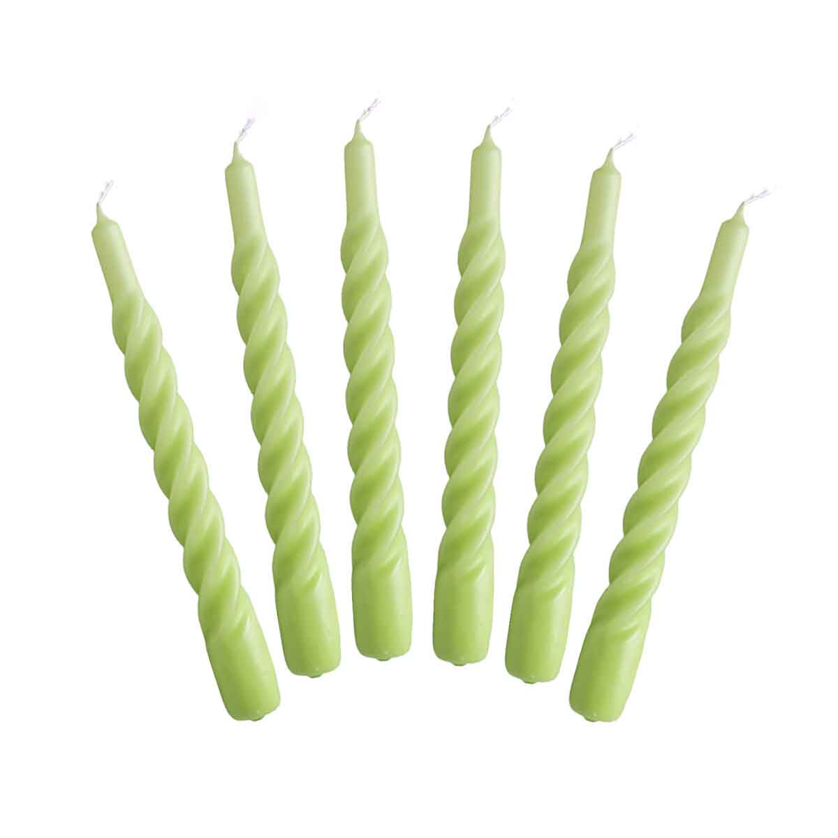 Twisted Taper Candle Linen,Turquoise,Raspberry,Pink,Orange,Ivory,Red