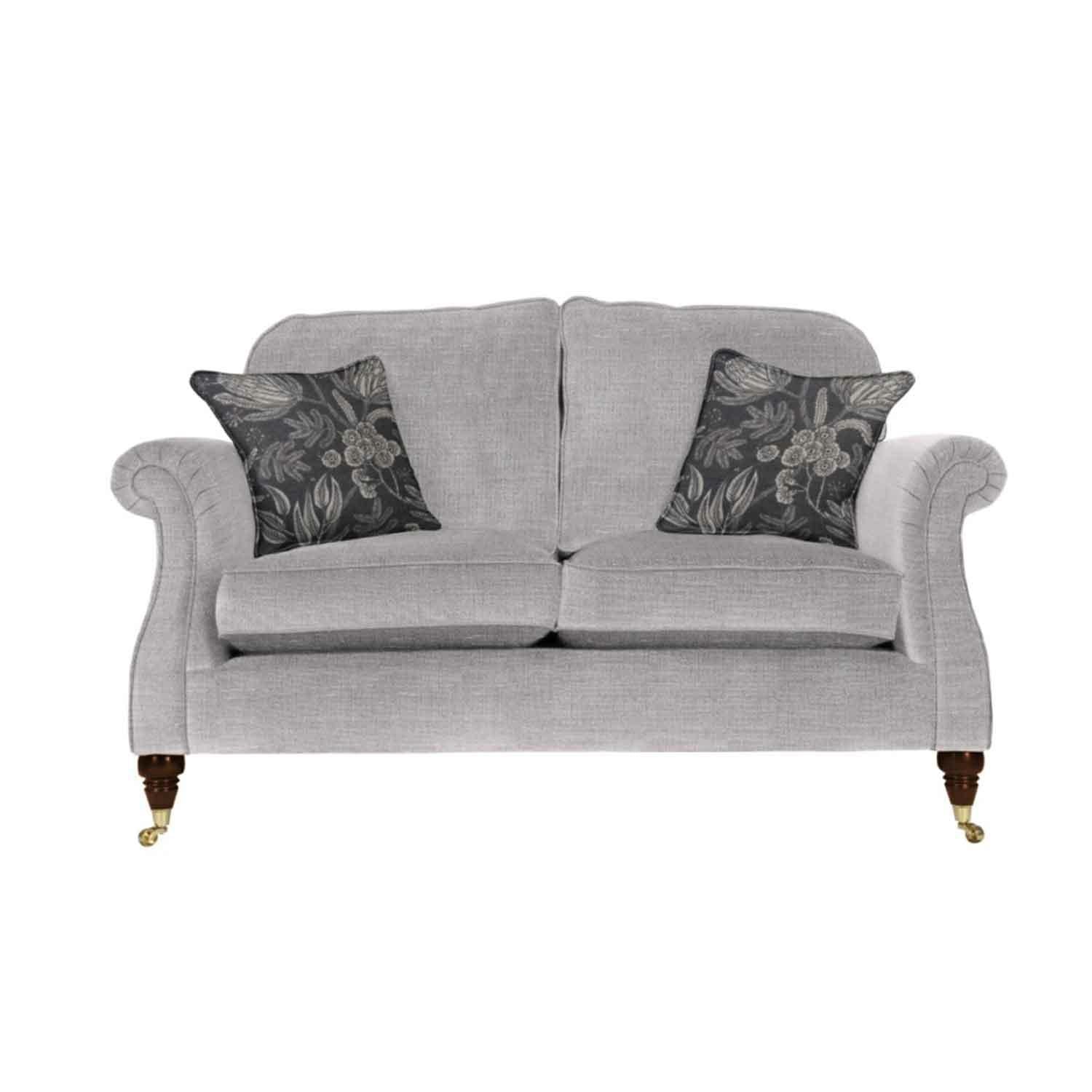Westbury 2 Seat Sofa by Parker Knoll Hatton Taupe (A),Athena Natural (A),Plush Navy (A),Latitude Duck Egg (A),Caledonian Pebble (A),Baslow Plain Gold (A),Baslow Plain Mulberry (A),Gala Plain Dove Grey (B),Baslow Medallion Gold (B),Baslow Stripe Gold (B),Baslow Medallion Mulberry (B)
