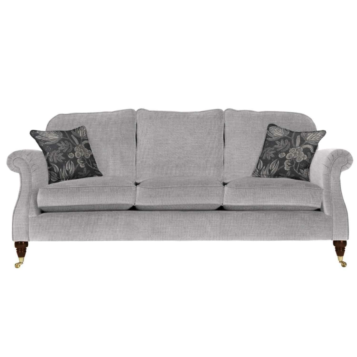 Westbury Grand Sofa by Parker Knoll Hatton Taupe (A),Athena Natural (A),Plush Navy (A),Latitude Duck Egg (A),Caledonian Pebble (A),Baslow Plain Gold (A),Baslow Plain Mulberry (A),Gala Plain Dove Grey (B),Baslow Medallion Gold (B),Baslow Stripe Gold (B),Baslow Medallion Mulberry (B)