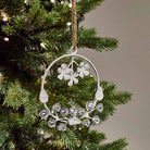 White Rustic Floral Wreath, Small