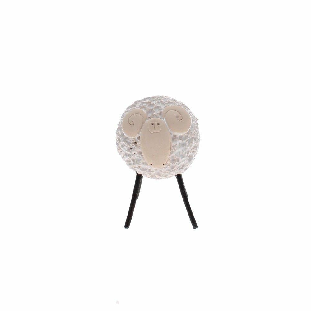 Woolly Ceramic Ram, White